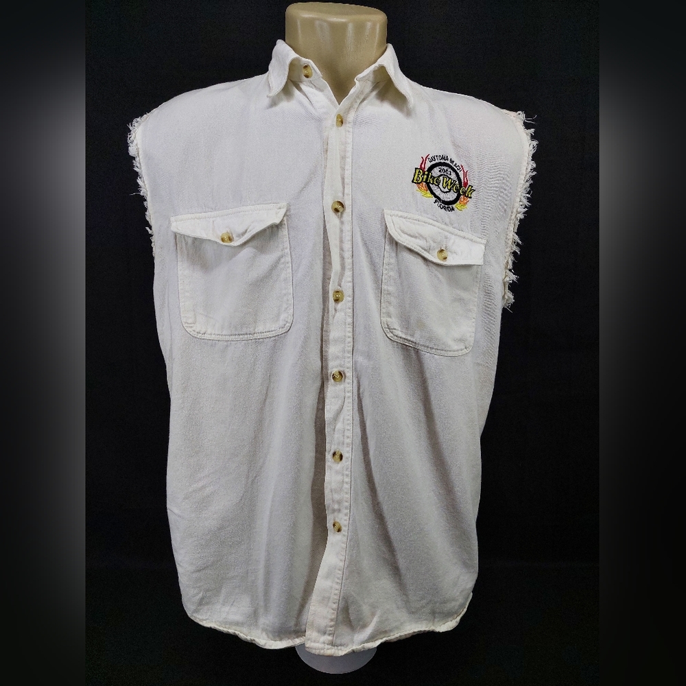 Vintage Southern Steel Denim Shirt "Bike Week 2003 Daytona Beach,FL" Size:M.
